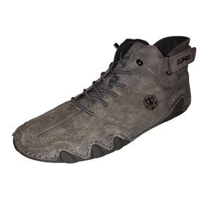 Clohoo EU 46 US 13 Gray Suede Leather Chukka Boots High Top Sneakers Shoes